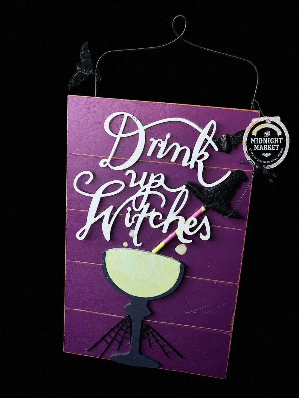 Vintage-Inspired “Drink Up Witches” Halloween Wall Decor 🎃🧙‍♀️